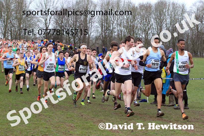 Senior Mens 2023 UK CAU Inter Counties Cross Country Champs, Prestwold Hall, Loughborough. Photo: David T. Hewitson/Sports for All Pics